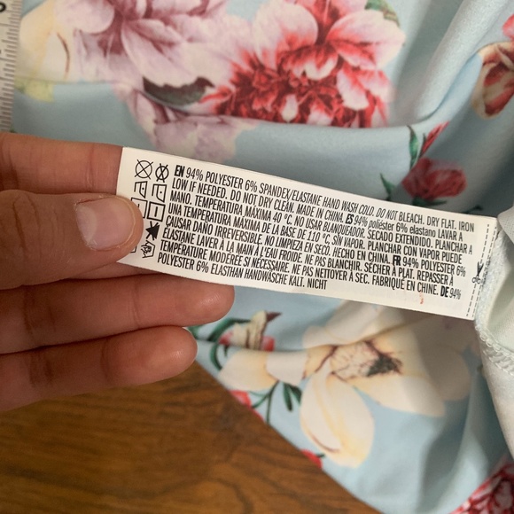 NEW Forever 21 | Blue Floral Off Shoulder Dress - Picture 7 of 7